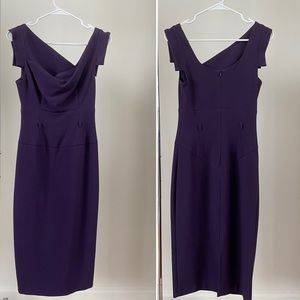 BLACK HALO Jackie Dress in Dark Purple